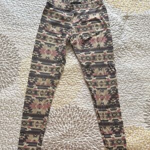 Bershka Size Small Multicolor Patterned Leggings loved with TLC.